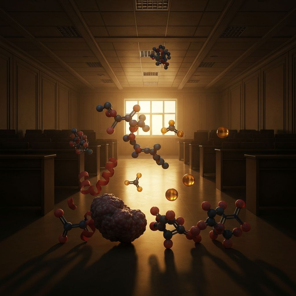 Scientific visualization of protein molecules and amino acids